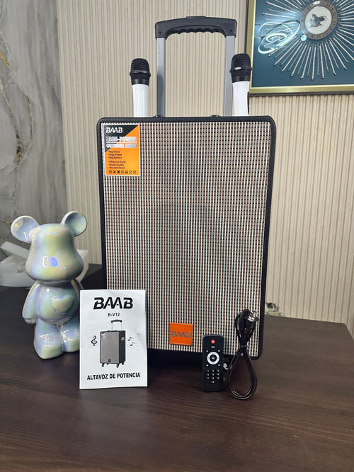 Bocina de 12 pulgadas I BAAB™ I 2 Microfonos Gratis + Control Remoto.