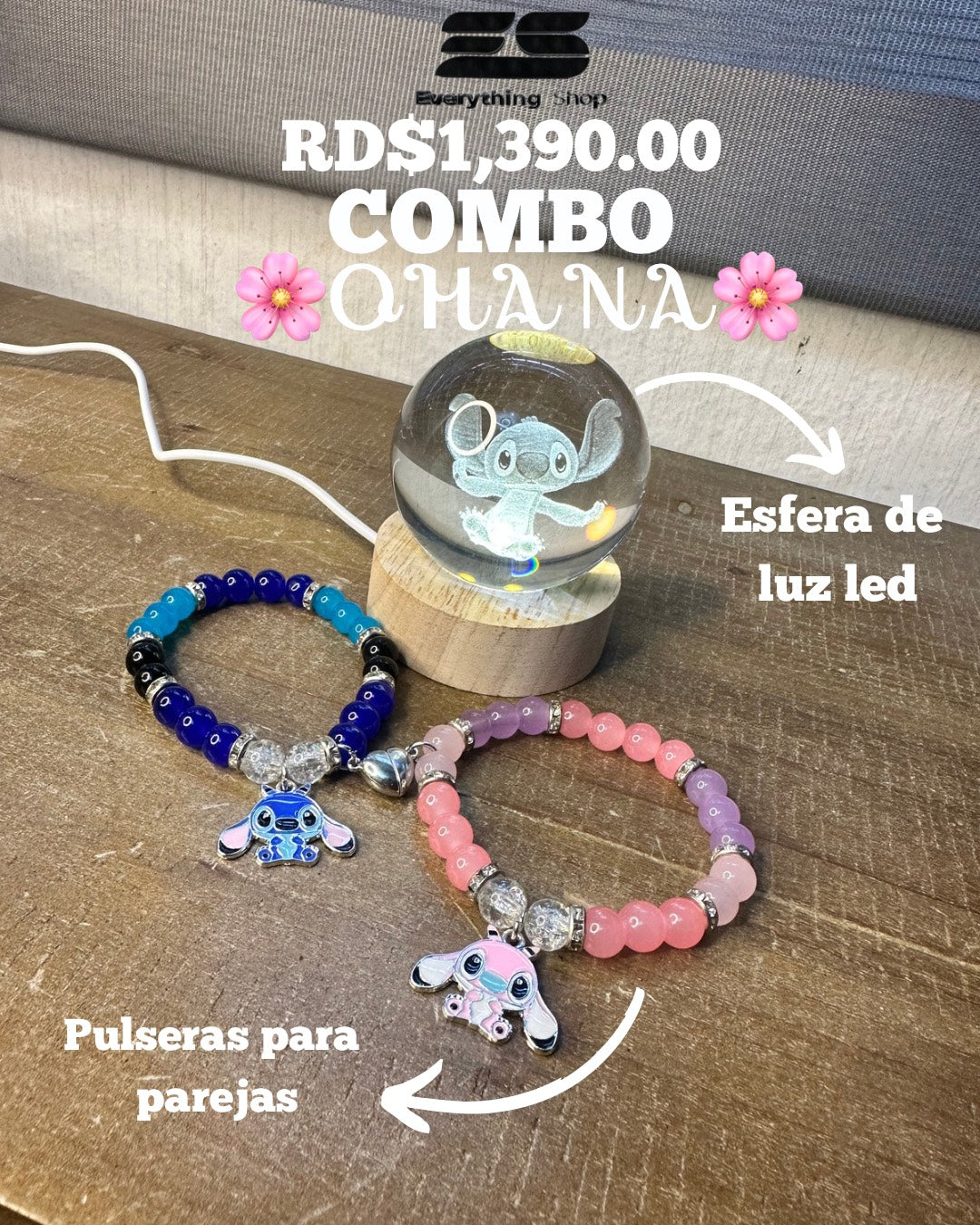 Esfera De Luz Led De Stitch🌀I + 2 pulseras de Stitch Gratis!