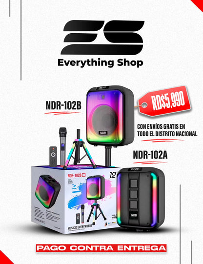 Bocina Bluetooth NDR-102™ | Silla Playera Gratis I  + Micrófono Inalámbrico